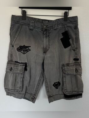 AFFLICTION Cargo American Customs Cargo Shorts Size 34